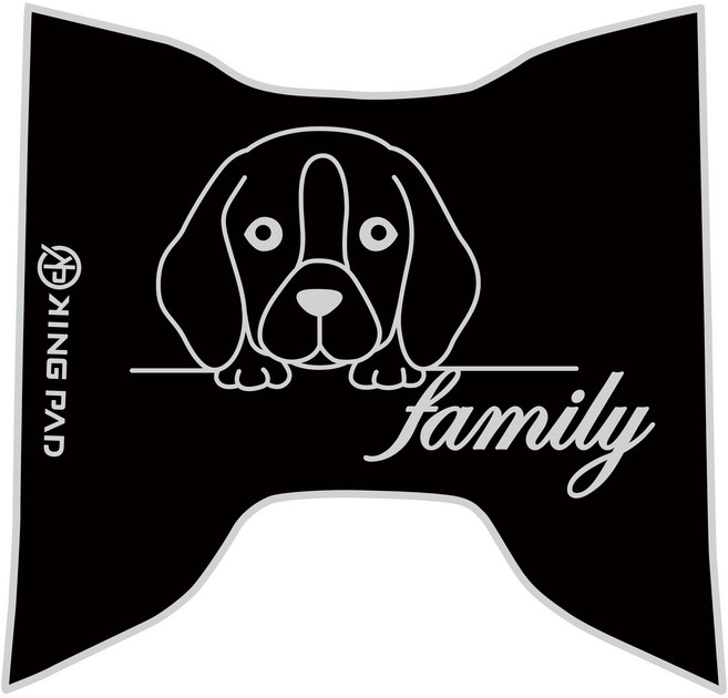 KING PAD VINOORA 125 機車腳踏墊 小小兵 止滑腳踏墊 立體造型腳踏墊, 米格魯Y58(淡灰)XS