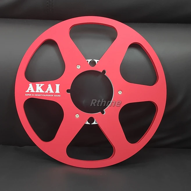 AKAI 오픈 릴 오디오 테이프 빈 Nab 허브 디스크 포함 릴-투-릴 레코더 알루미늄 액세서리 1/4 10.5 인치, 04 red