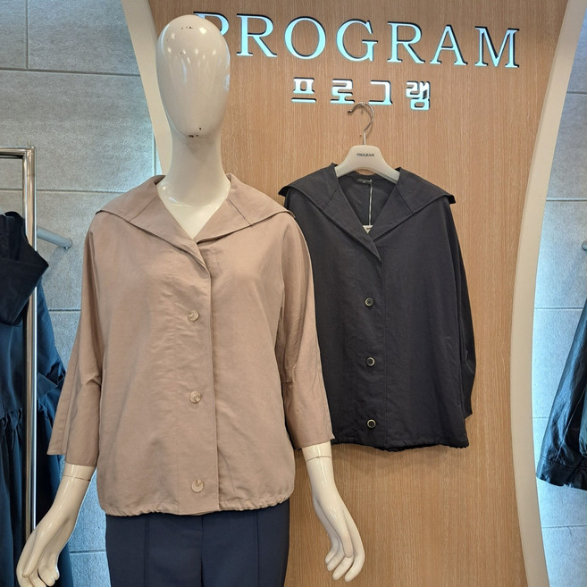 프로그램 초특가 가성비짱 고급!! 린넨혼방 오브핏 시원한외투블라우스 P232B001뉴코아울산점