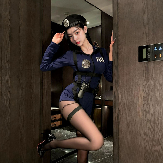 마녀의속삭임 폴리스 더블 지퍼 유니폼 세트