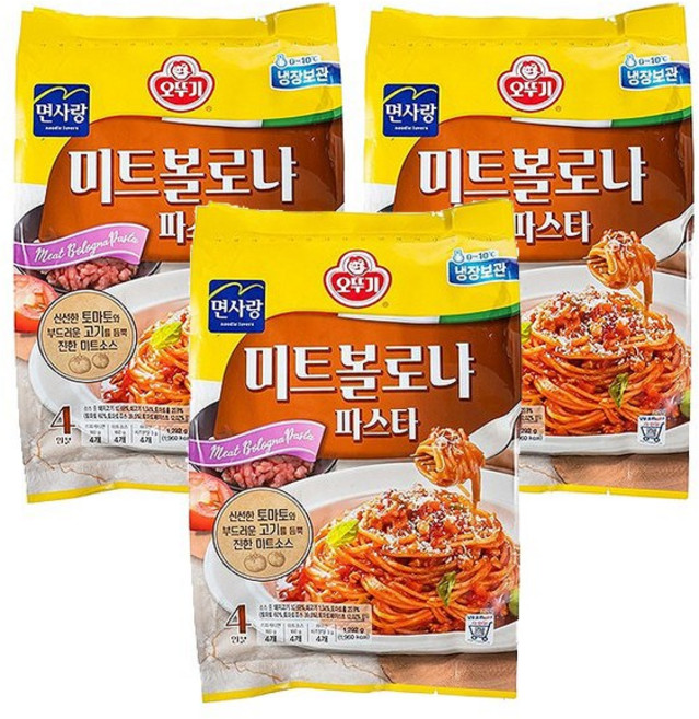오뚜기 미트볼로냐 파스타, 3개, 3개, 1.292kg