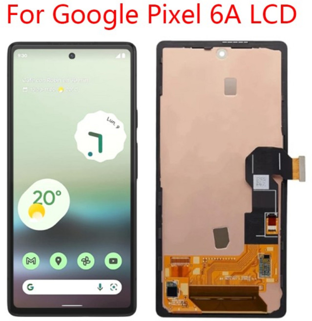 Google Pixel 6a GX7AS GB62Z G1AZG GB17L Lcd 디스플레이 디지털 터치 스크린(프레임 픽셀 어셈블리 포함), 01 AMOLED With Frame, 1개