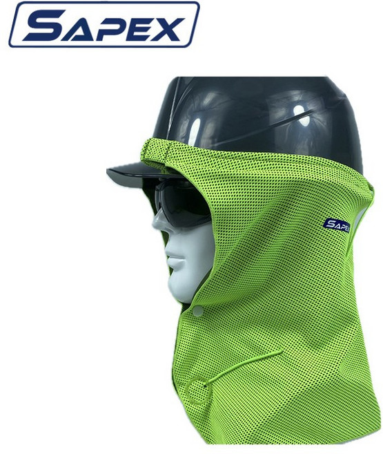사펙스 자외선차단 선가드 쿨 스마트 안전모 햇빛가리개, 그린, 1개
