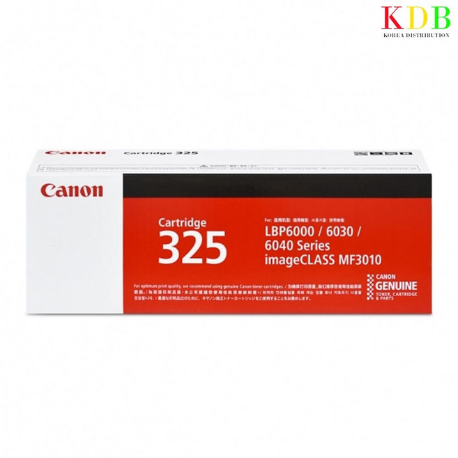 캐논 LBP 6033W CRG 325 검정 정품토너 복합기 호환 완제품 교체 카트리지 무한 복사기 잉크 프린터 잉크젯, Black, 1개