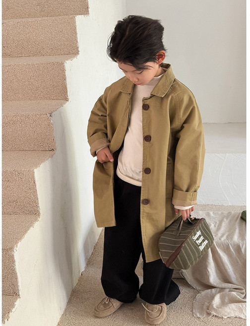 심플트렌치 남아 아동 가을아우터 점퍼 간절기 바바리 키즈 자켓