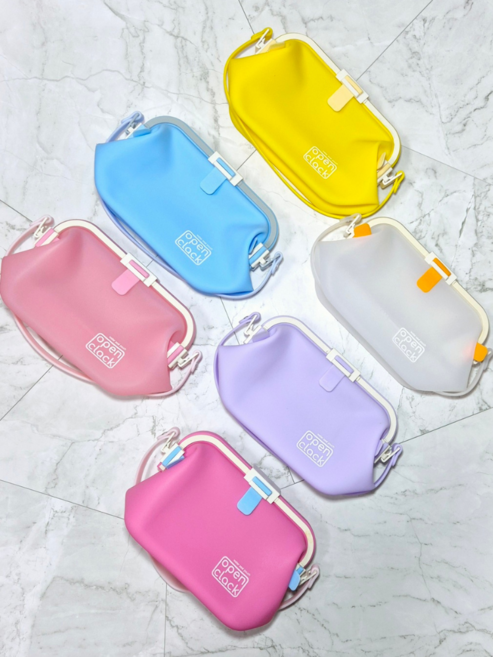 오픈클락 수영장 가방 수영복 파우치 실리콘 방수 샤워가방 염소제거, 화이트