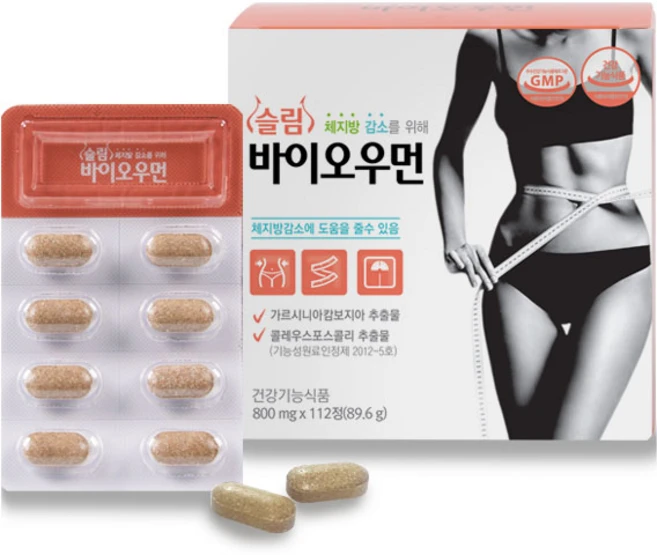 슬림바이오우먼 800mg(112정) 1개월분/숙변제거/쾌변/다이어트/칼로컷/콜레우스포콜리/가르시니아캄보지아/알로에노회/녹차추출/차전자피/프락토올리고당, 1박스, 112정 - 쿠팡