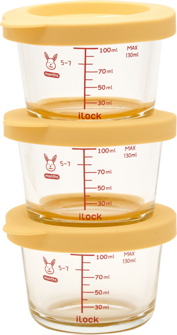 아이락 이유식 스팀홀 내열유리 3조 + 뜨밥(햇반)용기 3조, 이유식원형 3P + 뜨밥 3P, 1세트