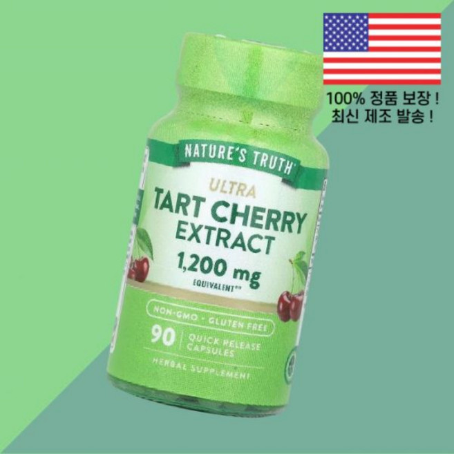 네이처스 트루스 울트라 타트 체리 타르트 추출물 1200mg 퀵 릴리스캡슐 90정 Nature's Truth Ultra Tart Cherry Extract 90 Quick Re, 1개