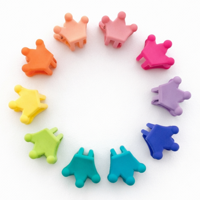 렛츠독 강아지 알록이 헤어핀 미간핀 앞머리 집게핀 세트, 1개, 알록이 미니왕관 10P