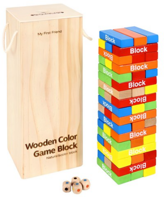 토도리브로 원목 칼라 블록 젠가 게임, 1 COLOR(MIX), 2개