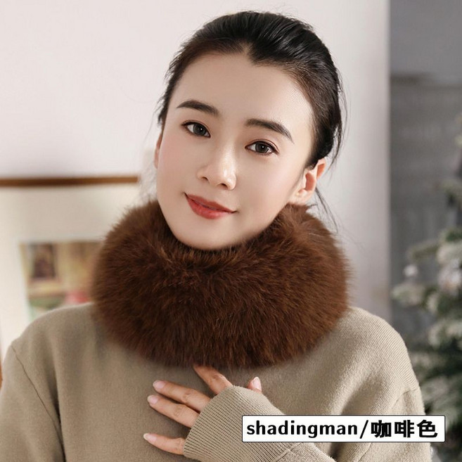 狐狸毛圍脖 仿毛皮草圍巾 保暖毛毛圍脖 女秋冬季韓版圍脖 加厚百搭毛領子 加厚保暖毛毛圍脖 保暖圍巾 圍脖