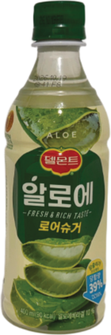 롯데칠성음료 델몬트 알로에 로어슈거, 400ml, 3개