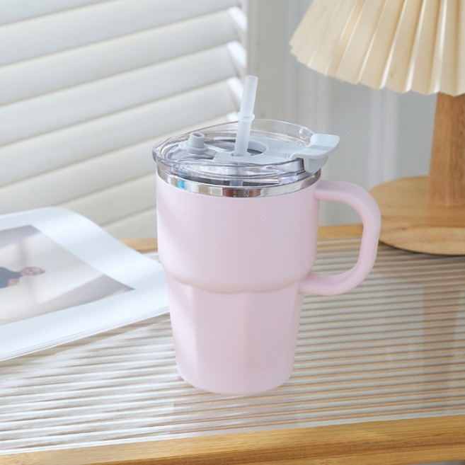 레디박스 캠핑 감성 휴대용 스텐 텀블러 맥주잔 음료잔, 핑크, 1개, 600ml