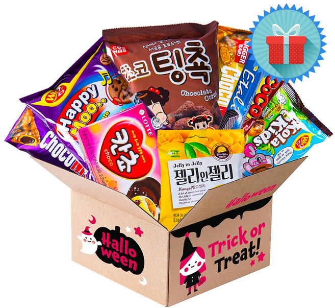 할로윈 마녀 카톤과자 선물박스 1호 종합과자선물세트 단체 행사 간식꾸러미, 1개