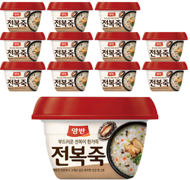 양반 전복 즉석죽, 287.5g, 12개