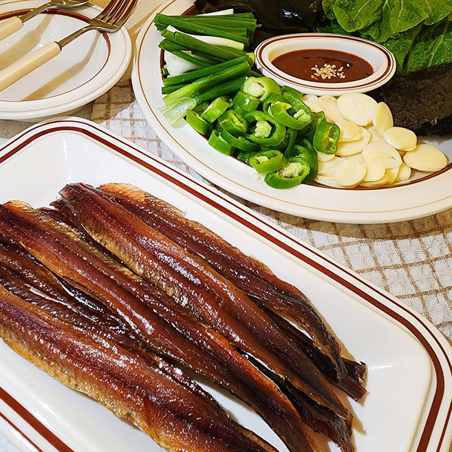 포항 과메기 반건조 야채세트 소포장, 1세트, 과메기(청어)5미 야채세트