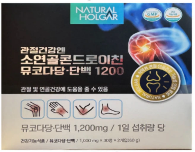 소연골 콘드로이친 뮤코다당. 단백 1200 네추럴올가 60정 2박스 - 쿠팡