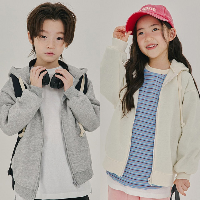 후드집업 기모자켓 유아동 키즈 주니어 초등 데일리 점퍼