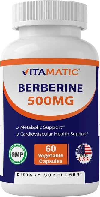 비타매틱 베르베린 500mg 베지터블 캡슐, 1개, 60정 - 쿠팡