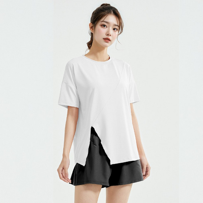 트루바디 여성 필라테스복 반팔 티셔츠