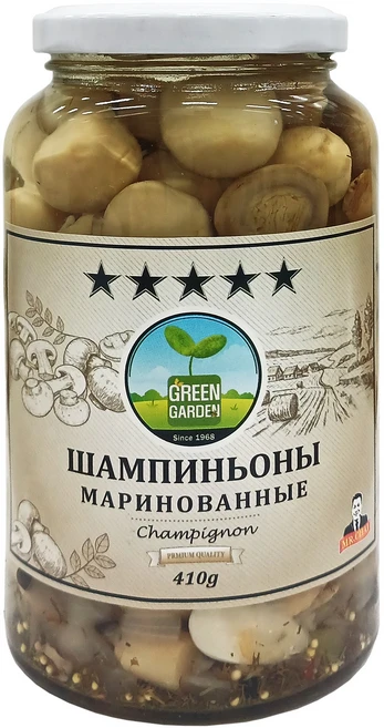 양송이 버섯 절임 Champignon Mushrooms Marinated, 1개, 410g - 쿠팡