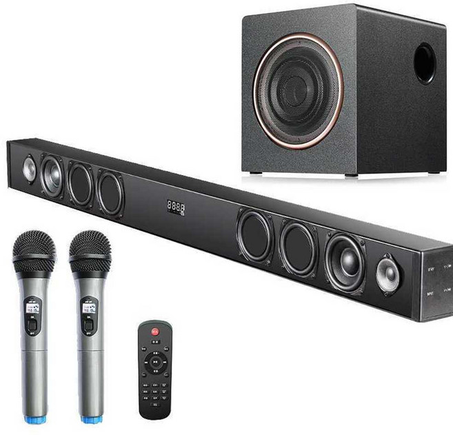 블루투스 사운드바 TV 스피커 PC 게임 5.1채널 80cm, 6스피커 블루투스 /동축/광섬유 + 서브우퍼