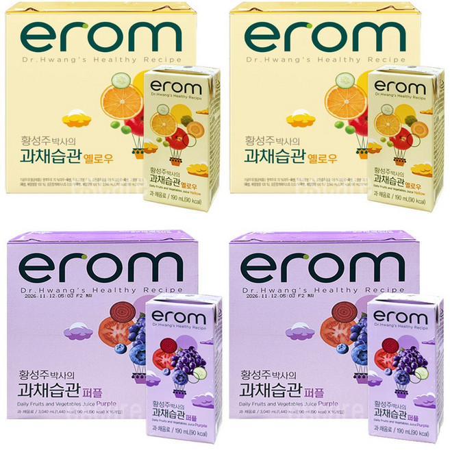 이롬 황성주박사의 과채습관 옐로우+퍼플, 64개, 190ml