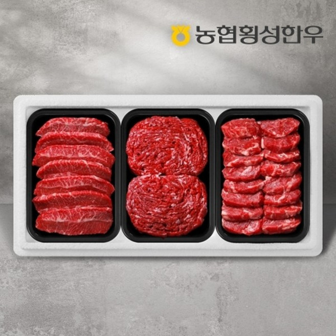 기타 [농협횡성한우] 1등급 특수부위 2팩+불고기 1팩 /팩당400g, 1박스