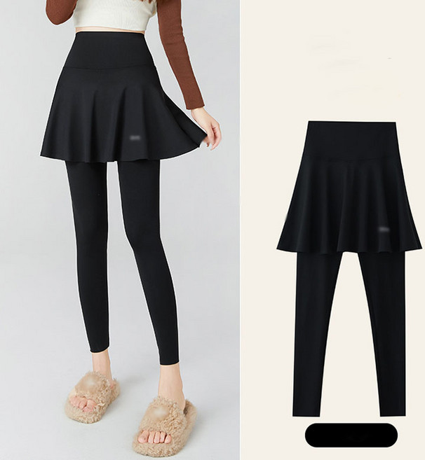 하이웨스트 가짜투피스 주름 치마레깅스 뱃살커버 힙커버 요가복 필라테스복 빛깃닥