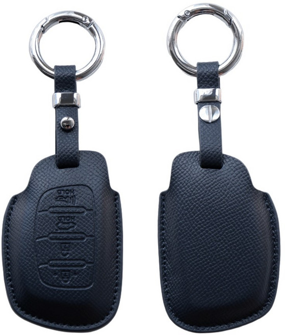 트니르 현대 호환 E타입 더 뉴 신형 캐스퍼 스마트키 가죽케이스 CASPER 차량용품, 다크네이비