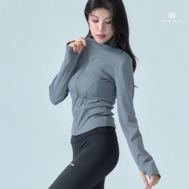 노리엘 운동복 집업 요가 필라테스 레쉬가드