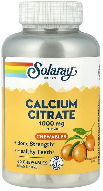 솔라레이 칼슘시트레이트 오렌지 1000mg 츄어블 60정(1정당 250mg), SOR04584, 60정_1개, 1개, 60정 - 쿠팡