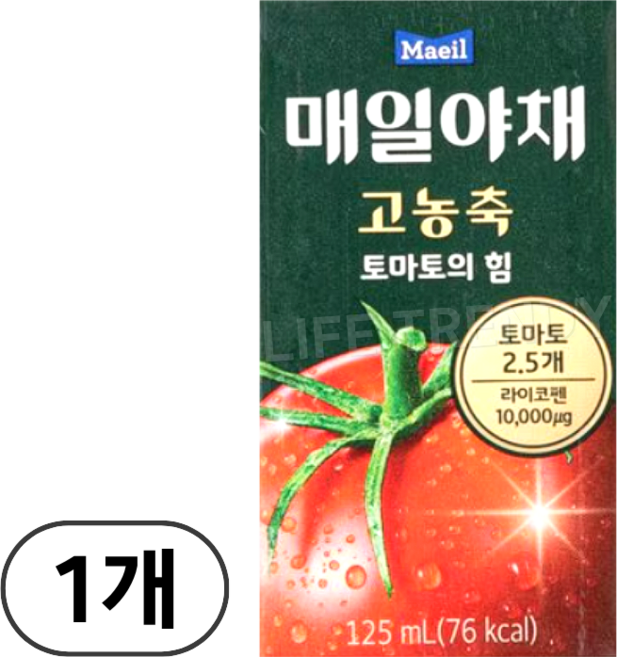 매일유업 야채 고농축 토마토의 힘, 1개, 125ml