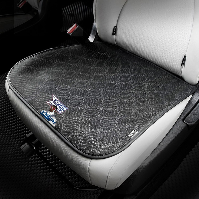 베베카 마블 히어로 차량용 통풍 방석 _ 아이언맨 / 캡틴 아메리카 / Marvel 로고 논슬립 3D 메시 1인용 방석, 1개, CaptinAmerica