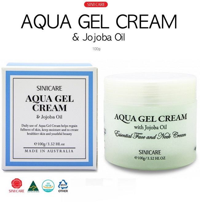 호주 제조 & 생산 시니케어 아쿠아젤 수분 크림, 1개, 100g