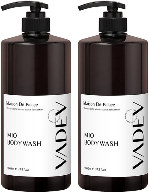 바디브 약산성 바디워시 자연유래 호텔 테라피 등드름 등여드름 케어 메종드팰리스향, 1L, 2개