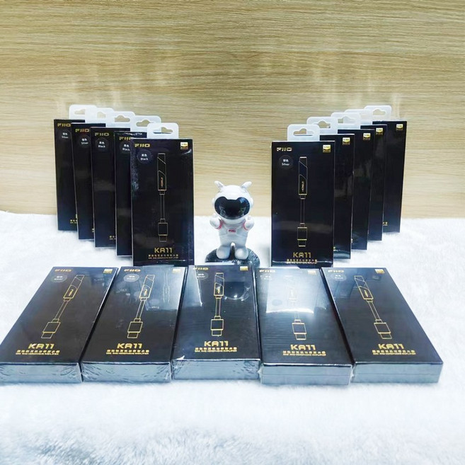 FiiO KA11 USB C-3.5mm 오디오 어댑터 동글 32 비트 384KHz C타입-3.5mm 하이파이 DAC 앰프 안드로이드 iOS Win용, 은색, LT