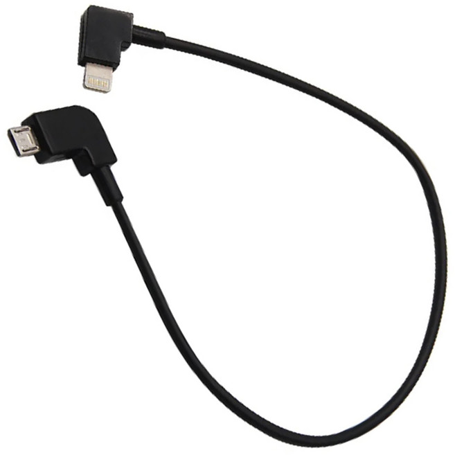 DJI AIR 전용 조종기 데이터 케이블 아이폰8핀 전송 조이스틱 리모컨 악세사리 매빅에어드론, 1개, (에어) 케이블(아이폰)