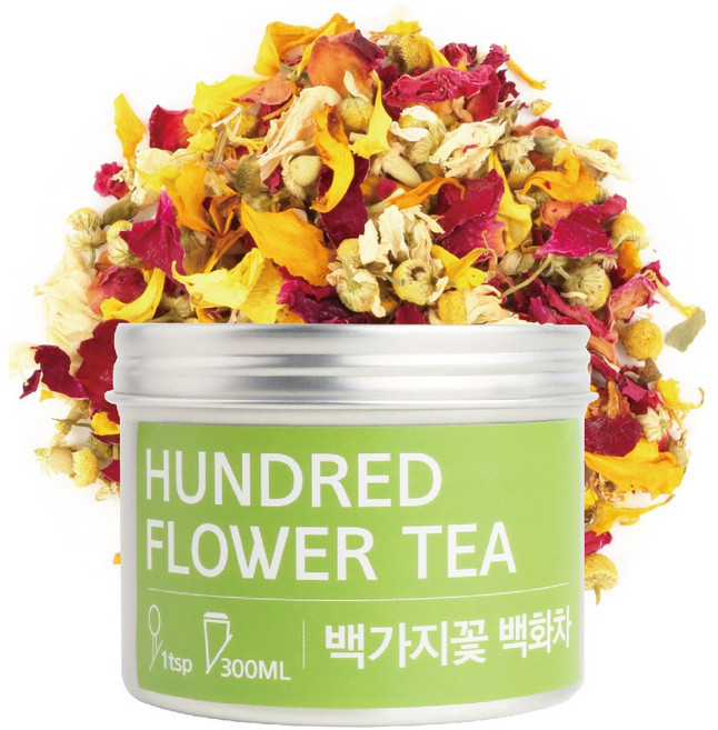 백화차 꽃차 블랜딩차 허브차, 1개, 300ml, 1개입