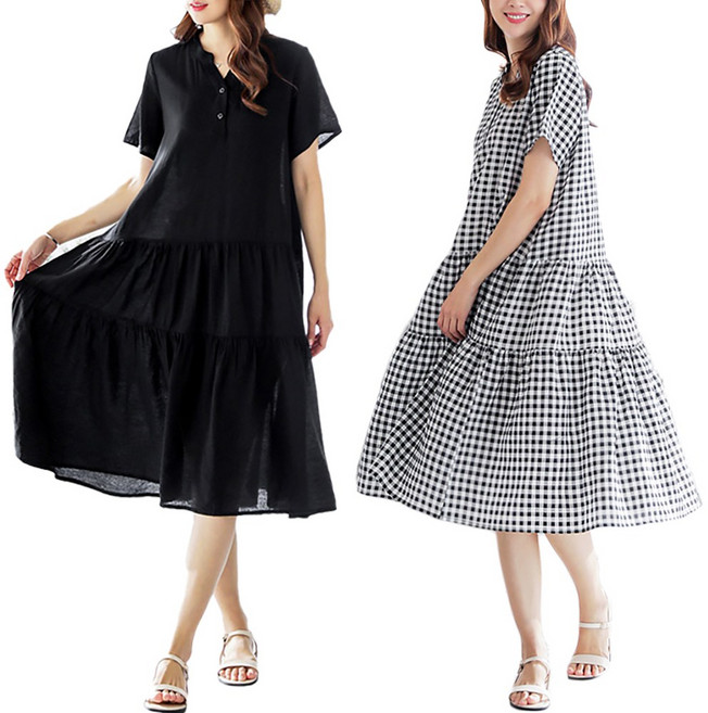 여성 여름 인견 원피스 빅사이즈