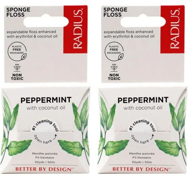 플라그 퇴치를 위해 설계된 RADIUS 치실 천연 무향 실크 33야드 퇴비화 및 자극적은성분 구강 관리 3팩 - 쿠팡