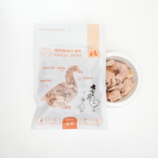 派庫廚房 櫻桃鴨柳片凍乾, 40g, 1個, 櫻桃鴨柳片