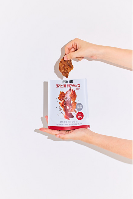 에브리키토 크리스피 닭가슴살 칩 매운맛, 5개, 25g