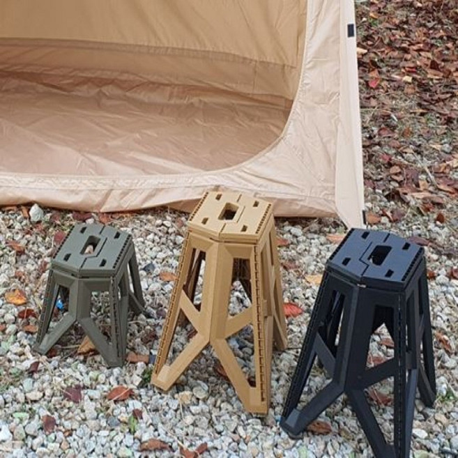 워터저그 받침대 대형 간이 폴딩 접이식 의자 체어 캠핑 감성 컬러 스툴 테이블 경량, 베이지, 1개