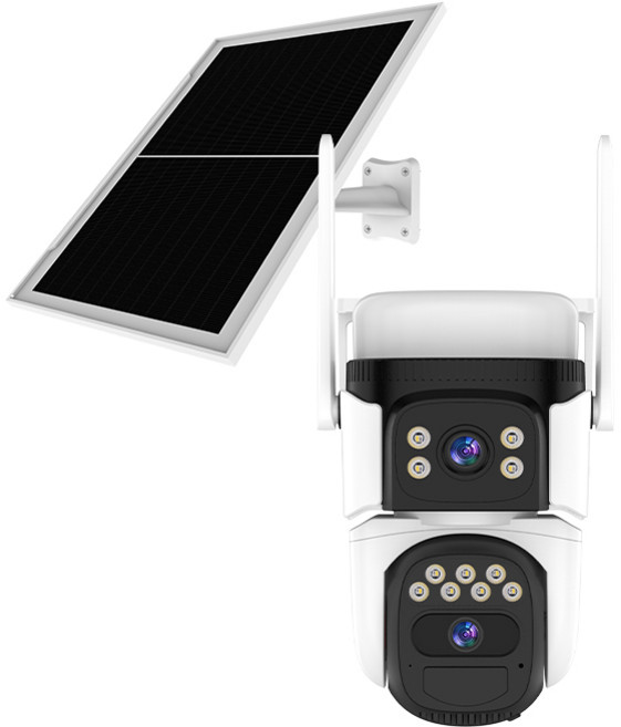 LTE 4G 유심 듀얼렌즈 태양광 충전 무선 실외CCTV IP카메라 브이스타캠 V400GD 3일 클라우드저장 실시간 추적감시, 1개