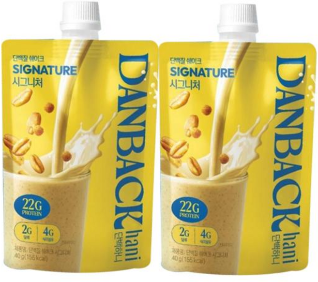 단백하니 단백질쉐이크 시그니처, 2개, 40g