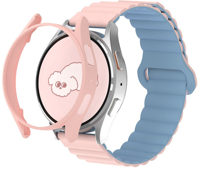 아이메이드잇 갤럭시워치 실리콘 스트랩 케이스, 샌드핑크