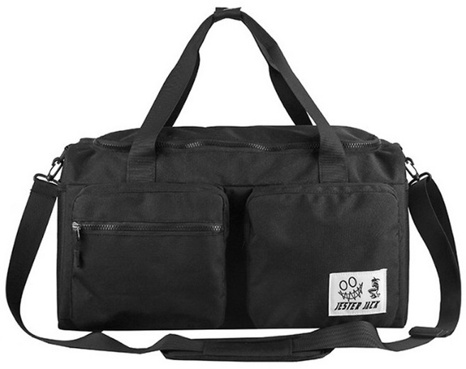 스포츠 더플백 칸막이 가방 헬스 운동 축구 야구 농구 보스턴백, 블랙, 1개