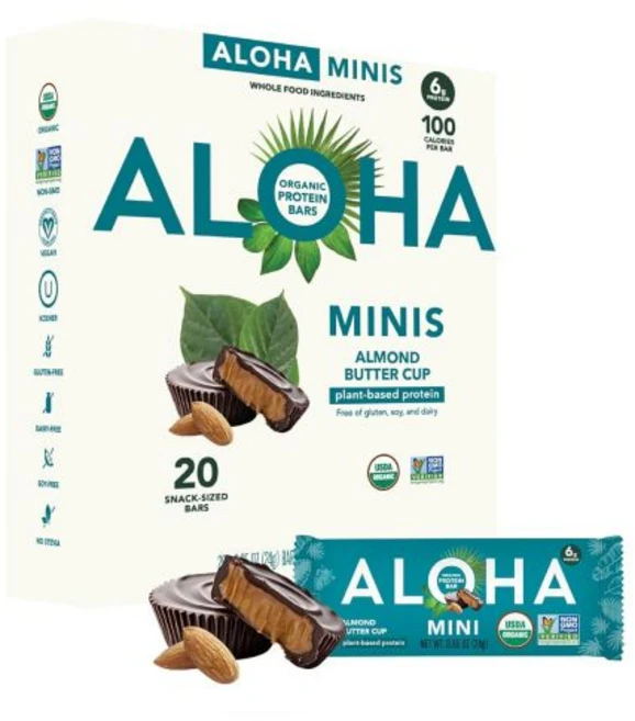 에너지바 ALOHA 알로하 식물성 프로틴 바 미니 캐러멜 초콜릿 피칸 20개입 24g 비건 저당 글루텐 프리 저탄수화물 비GMO 스테비아 무첨가 대두 설탕, 1개 - 쿠팡